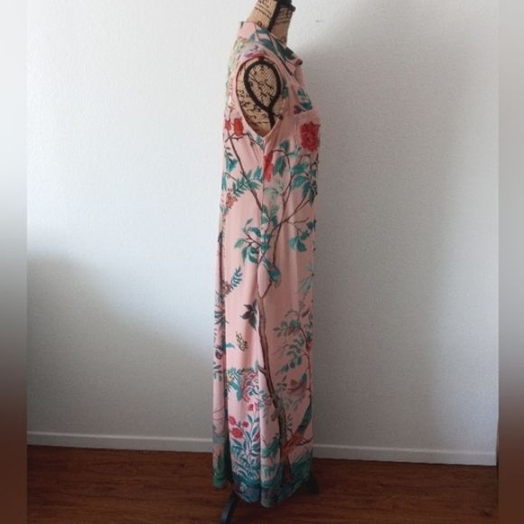 Soft Surroundings Chinoiserie Floral And Birds Maxi Dress - Picture 7 of 12
